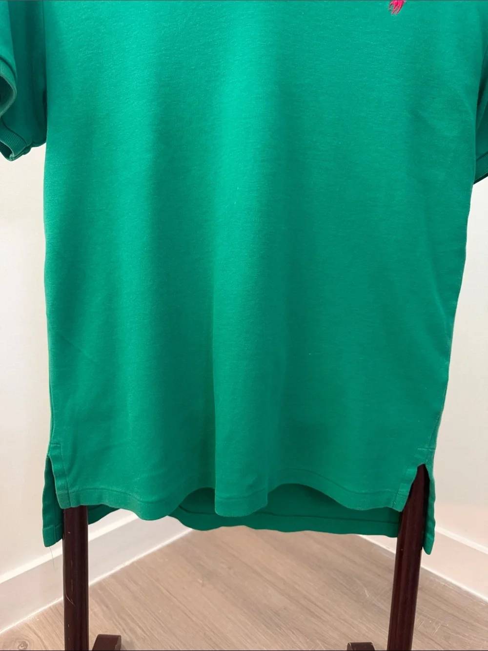 Vintage Ralph Lauren Polo Custom Fit  Green Silver Label Polo.  Sz M
